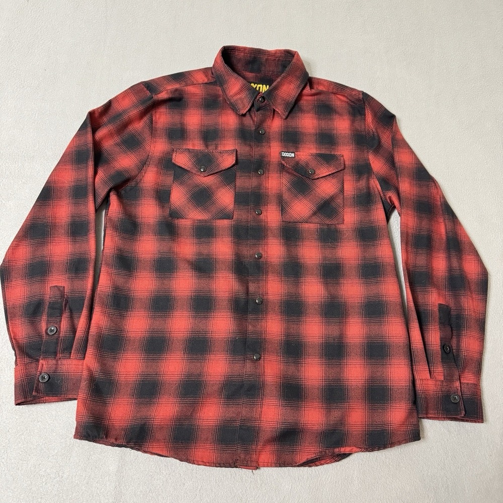 Dixxon Flannel Shirt Mens Medium Red Black Watts Pre Pleat Legacy OG Plaid